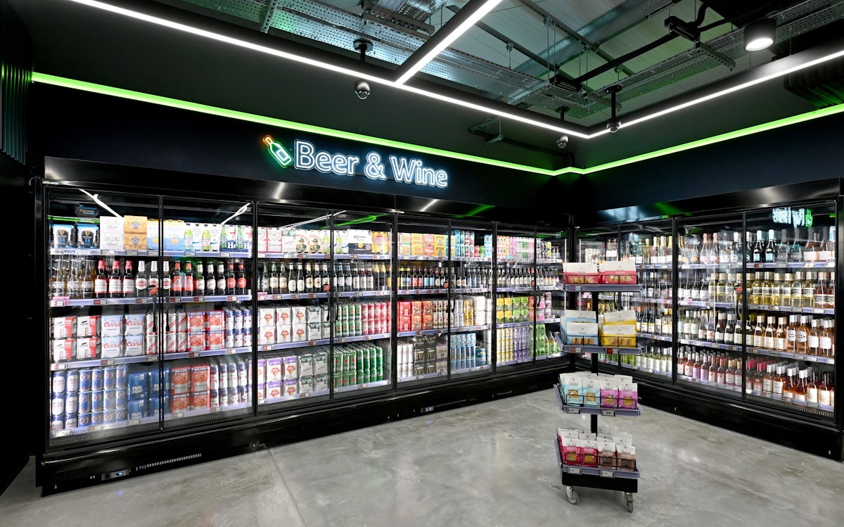 A large selection of beers and wines at the new Woodbridge Road East of England Co-op